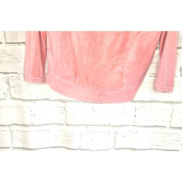 Victoria's Secret Velour Pink Soft Women's Size Medium Long-sleeved Sweatshirt - Picture 4 of 7